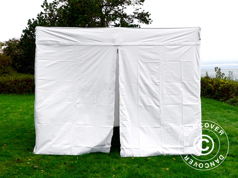Pop up gazebo FleXtents® Xtreme 50 Exhibition w/sidewalls, 3x3 m, White, Flame Retardant