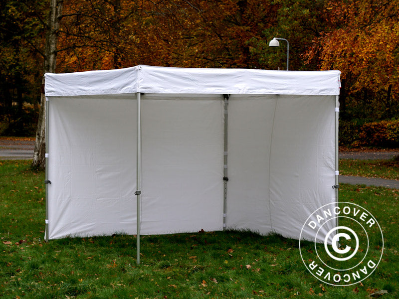 Pop up gazebo FleXtents® Xtreme 50 Exhibition w/sidewalls, 3x3 m, White, Flame Retardant