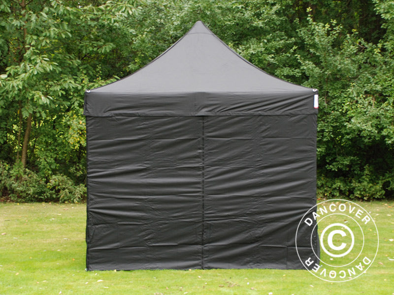 Pop up gazebo FleXtents Xtreme 50 3x3 m Black, Flame retardant, incl. 4 sidewalls