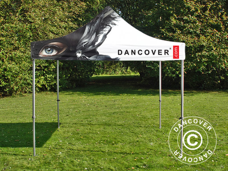 Pop up gazebo FleXtents PRO with full digital print, 4x4 m