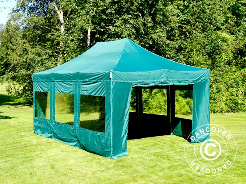 Pop up gazebo FleXtents Xtreme 50 4x6 m Green, incl. 8 sidewalls