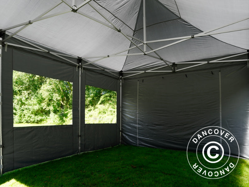 Pop up gazebo FleXtents Xtreme 50 4x6 m Grey, incl. 8 sidewalls