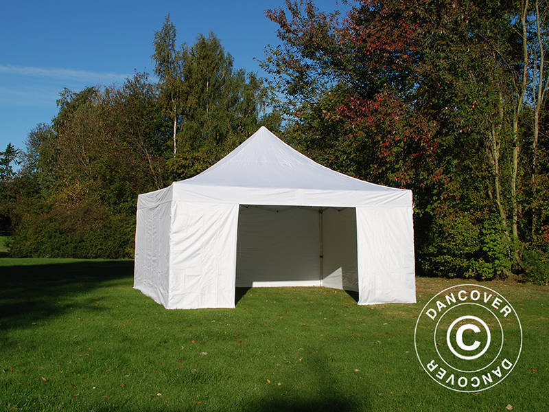 Pop up gazebo FleXtents Xtreme 50 5x5 m White, incl. 4 sidewalls