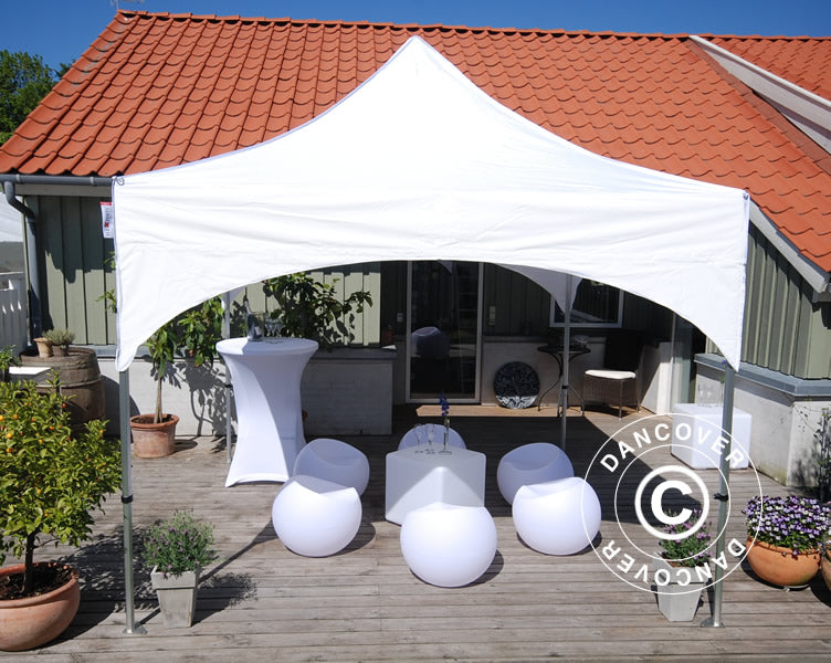 Pop up gazebo FleXtents PRO "Arched" 3x3 m White, incl. 4 sidewalls