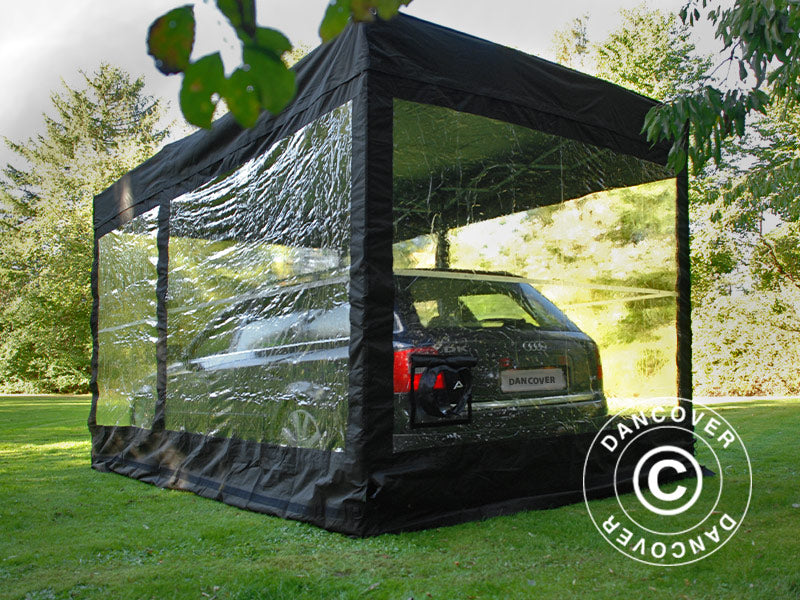 Folding garage FleX Carcover, 3x6 m, Black
