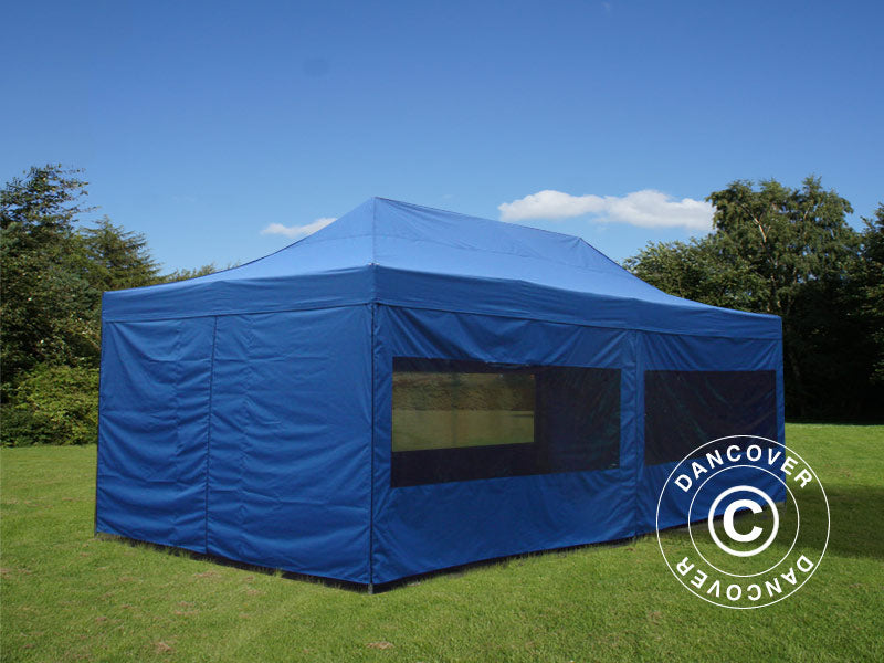 Pop up gazebo FleXtents Xtreme 60 4x8 m Blue, incl. 6 sidewalls