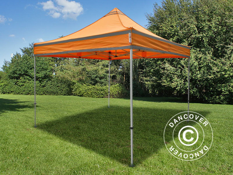 Pop up gazebo FleXtents PRO Work tent 3x3 m Orange Reflective