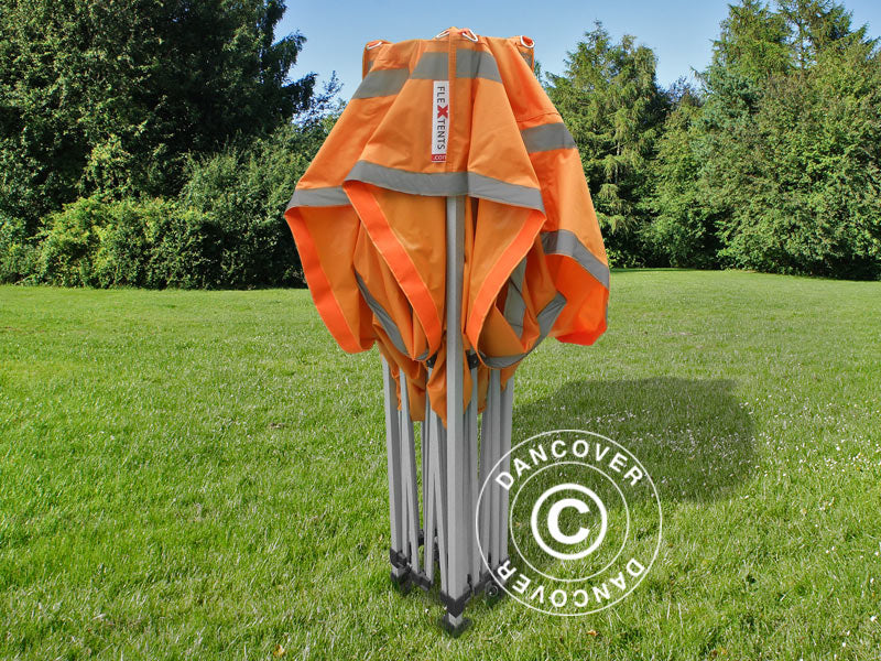 Pop up gazebo FleXtents PRO Work tent 3x3 m Orange Reflective