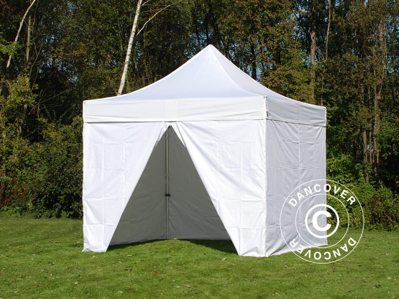 Pop up gazebo FleXtents PRO 2.5x2.5 m White, incl. 4 sidewalls