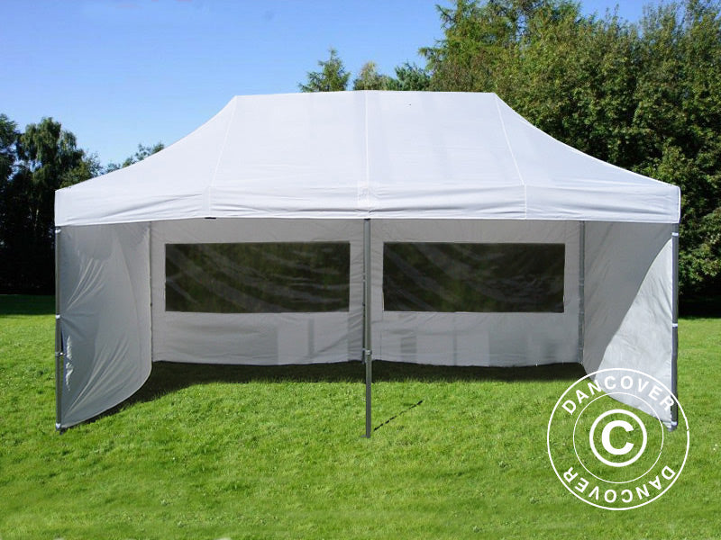 Pop up gazebo FleXtents PRO 3.5x7 m White, incl. 6 sidewalls