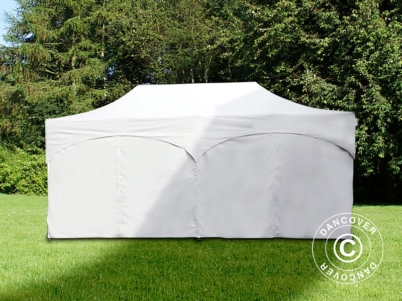 Pop up gazebo FleXtents PRO "Arched" 3x6 m White, incl. 6 sidewalls