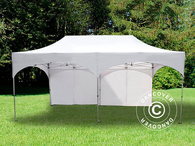 Pop up gazebo FleXtents PRO "Arched" 3x6 m White, incl. 6 sidewalls