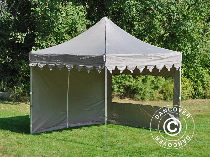 Pop up gazebo FleXtents PRO "Morocco" 3x3 m Latte, incl. 4 sidewalls