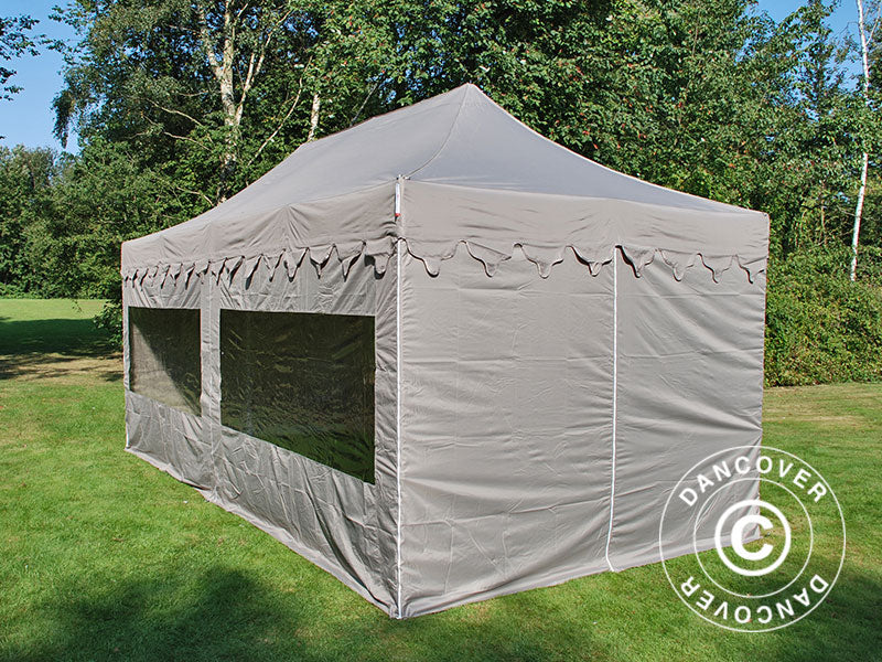 Pop up gazebo FleXtents PRO "Morocco" 3x6 m Latte, incl. 6 sidewalls