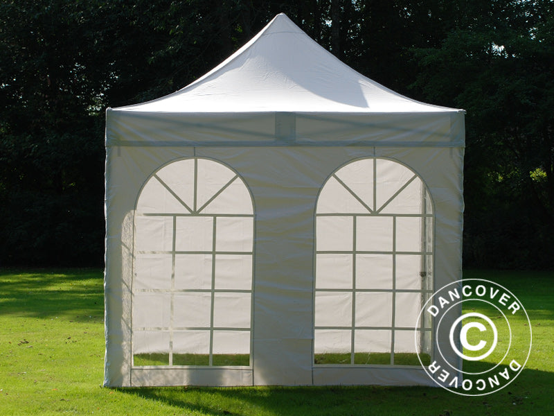 Pop up gazebo FleXtents PRO Vintage Style 3x3 m White, incl. 4 sidewalls