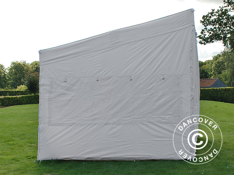 Pop up gazebo FleXtents PRO Trapezo 3x3 m White, incl. 4 sidewalls