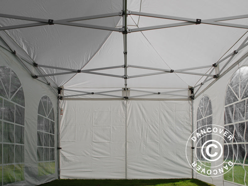 Pop up gazebo FleXtents Xtreme 50 Vintage Style 3x6 m White, incl. 6 sidewalls