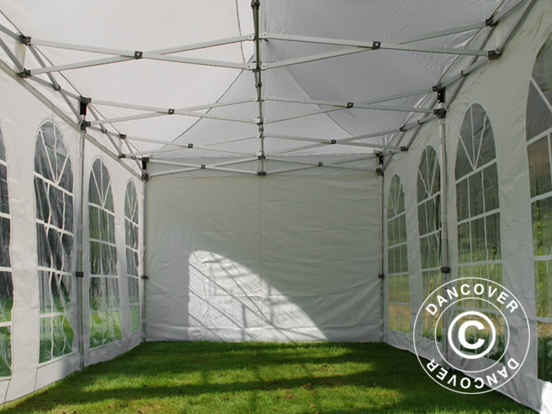 Pop up gazebo FleXtents Xtreme 50 Vintage Style 3x6 m White, incl. 6 sidewalls