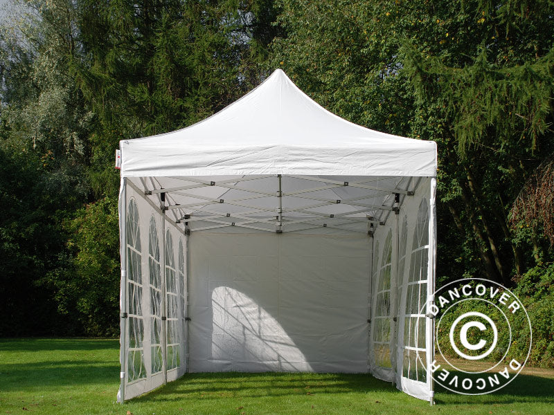Pop up gazebo FleXtents Xtreme 50 Vintage Style 3x6 m White, incl. 6 sidewalls
