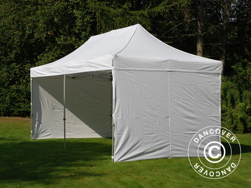 Pop up gazebo FleXtents Xtreme 50 Vintage Style 3x6 m White, incl. 6 sidewalls