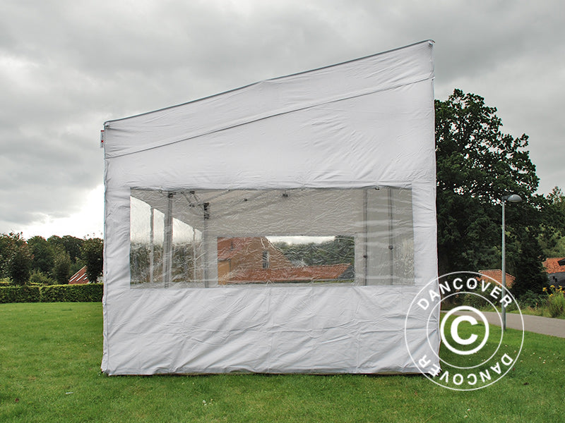 Pop up gazebo FleXtents PRO Trapezo 3x6 m White, incl. 4 sidewalls