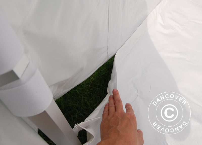 Pop up gazebo FleXtents PRO Trapezo 3x6 m White, incl. 4 sidewalls