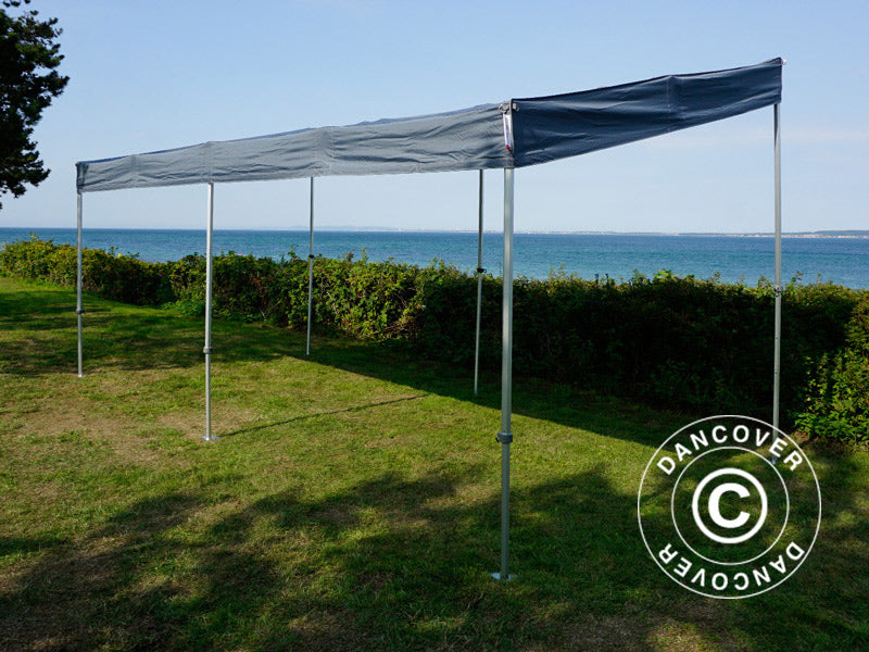 Pop up gazebo FleXtents PRO Trapezo 3x6 m Grey, incl. 4 sidewalls