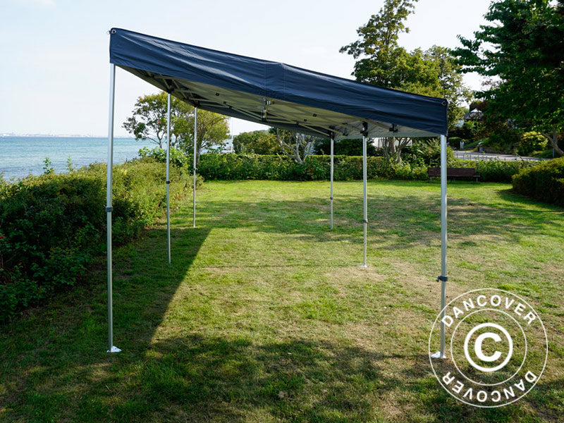 Pop up gazebo FleXtents PRO Trapezo 3x6 m Grey, incl. 4 sidewalls