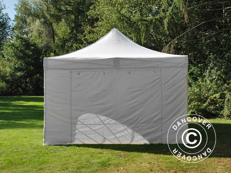 Pop up gazebo FleXtents PRO Vintage Style 4x6 m White, incl. 8 sidewalls