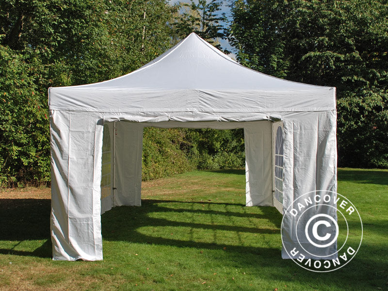 Pop up gazebo FleXtents PRO Vintage Style 4x6 m White, incl. 8 sidewalls