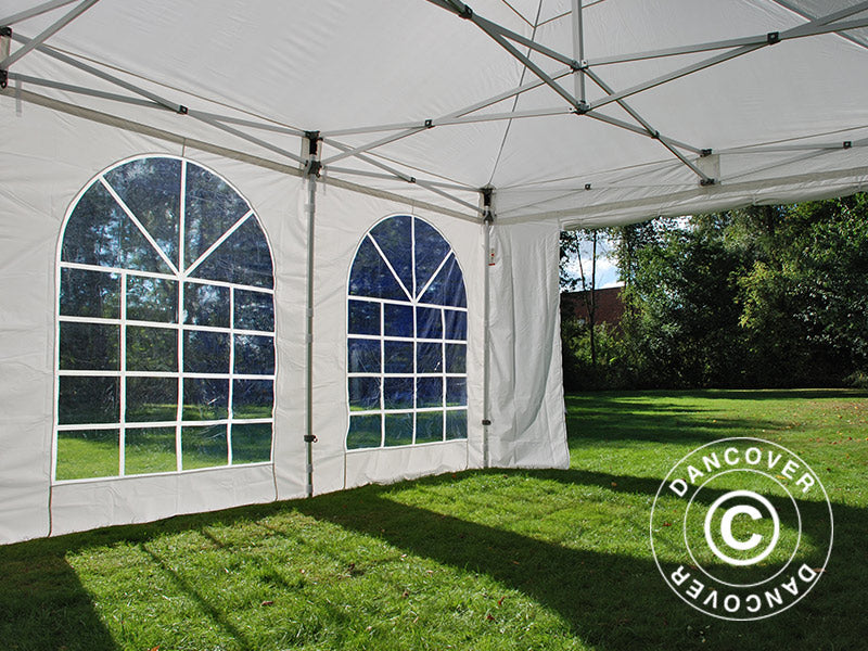 Pop up gazebo FleXtents Xtreme 50 Vintage Style 4x6 m White, incl. 8 sidewalls