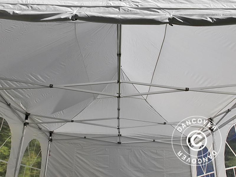 Pop up gazebo FleXtents Xtreme 50 Vintage Style 4x6 m White, incl. 8 sidewalls
