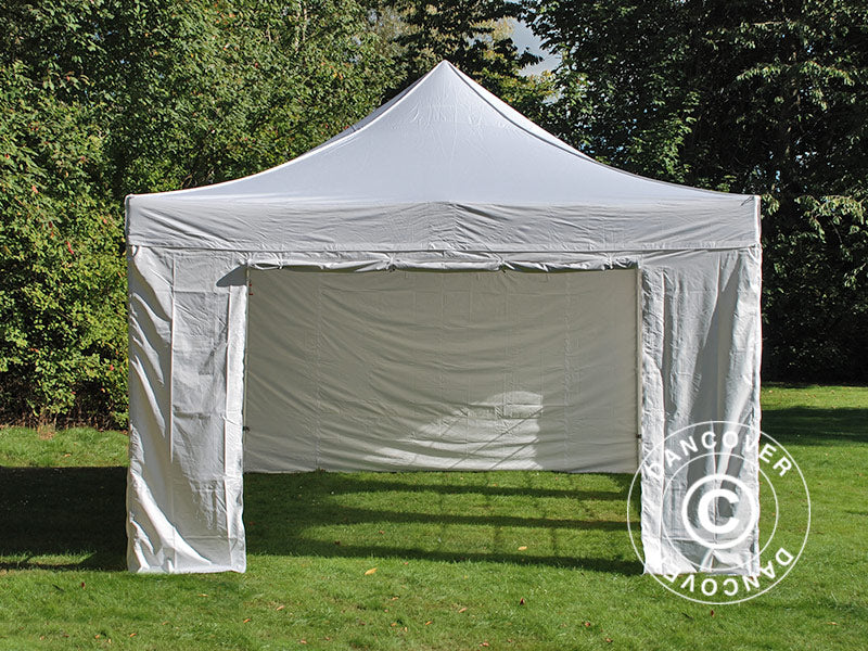 Pop up gazebo FleXtents Xtreme 50 Vintage Style 4x6 m White, incl. 8 sidewalls