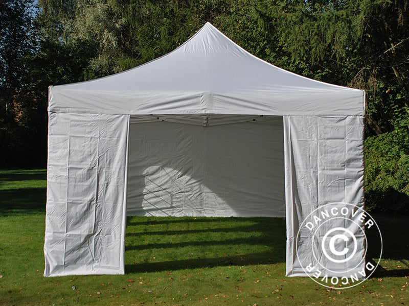 Pop up gazebo FleXtents Xtreme 50 Vintage Style 4x8 m White, incl. 6 sidewalls