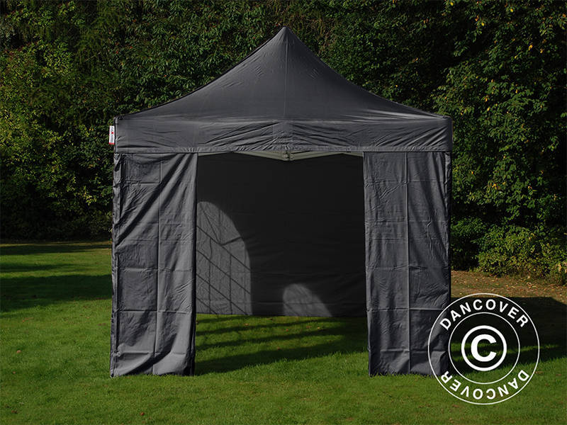 Pop up gazebo FleXtents Basic v.3, 3x6 m Black, incl. 4 sidewalls
