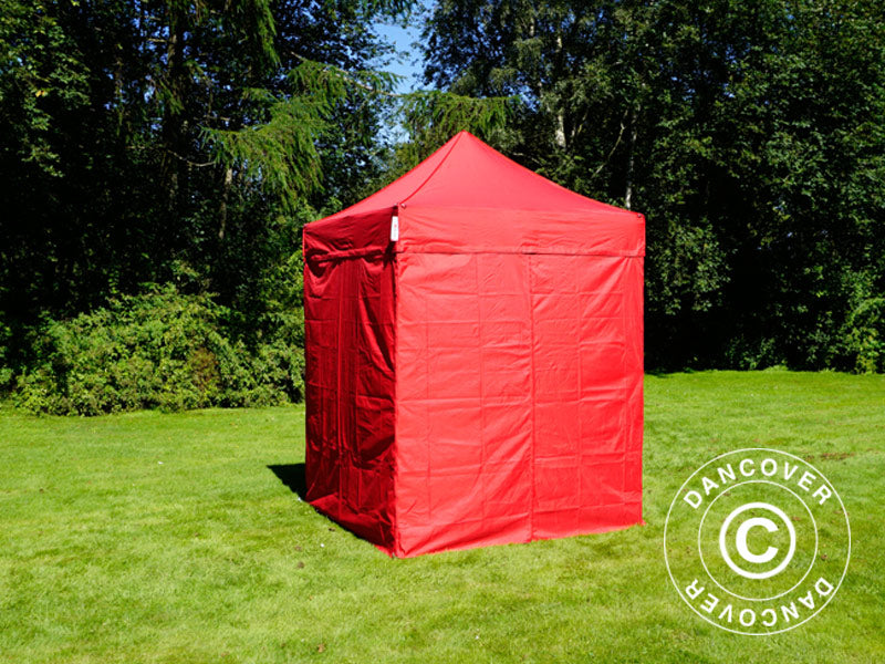Pop up gazebo FleXtents Basic v.2, 2x2 m Red, incl. 4 sidewalls