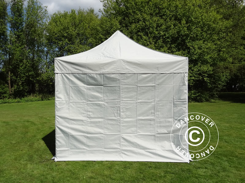 Pop up gazebo FleXtents PRO Steel 3x3 m Silver, incl. 4 sidewalls