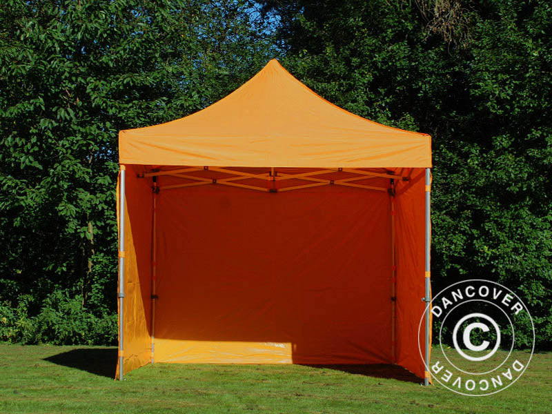Pop up gazebo FleXtents PRO Steel 3x3 m Orange, incl. 4 sidewalls