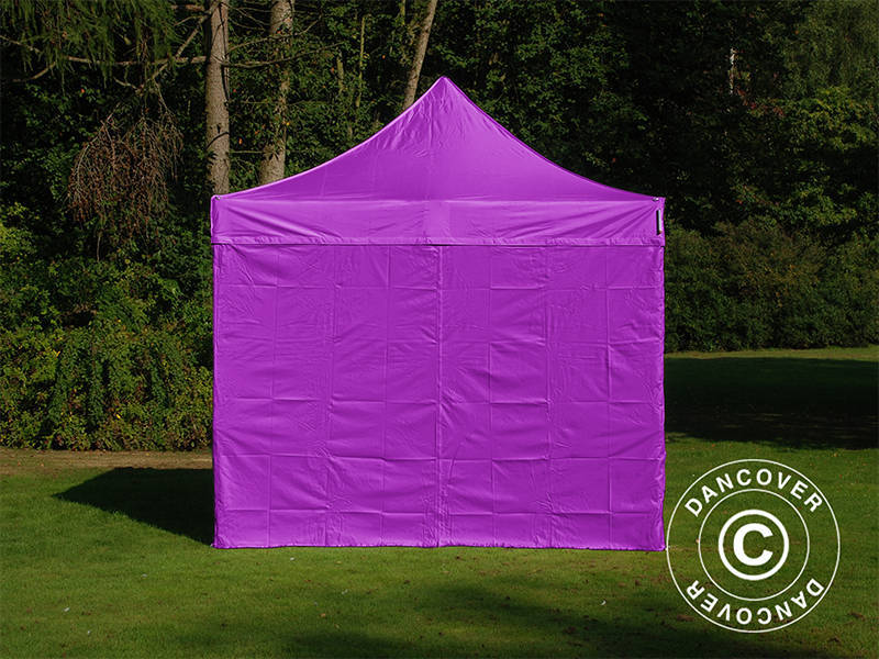 Pop up gazebo FleXtents PRO Steel 3x3 m Purple, incl. 4 sidewalls