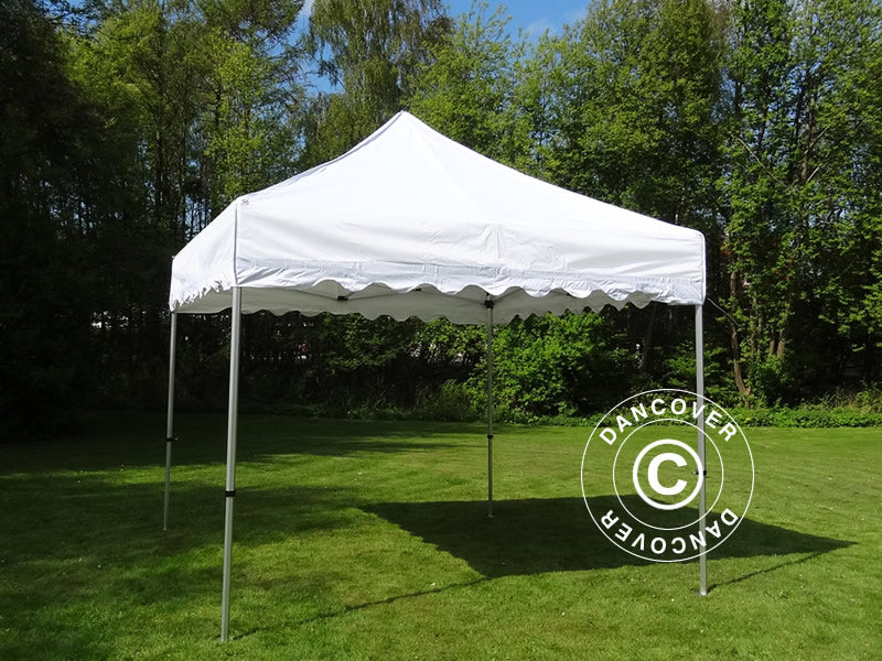 Pop up gazebo FleXtents PRO Steel "Wave" 3x3 m White, incl. 4 sidewalls