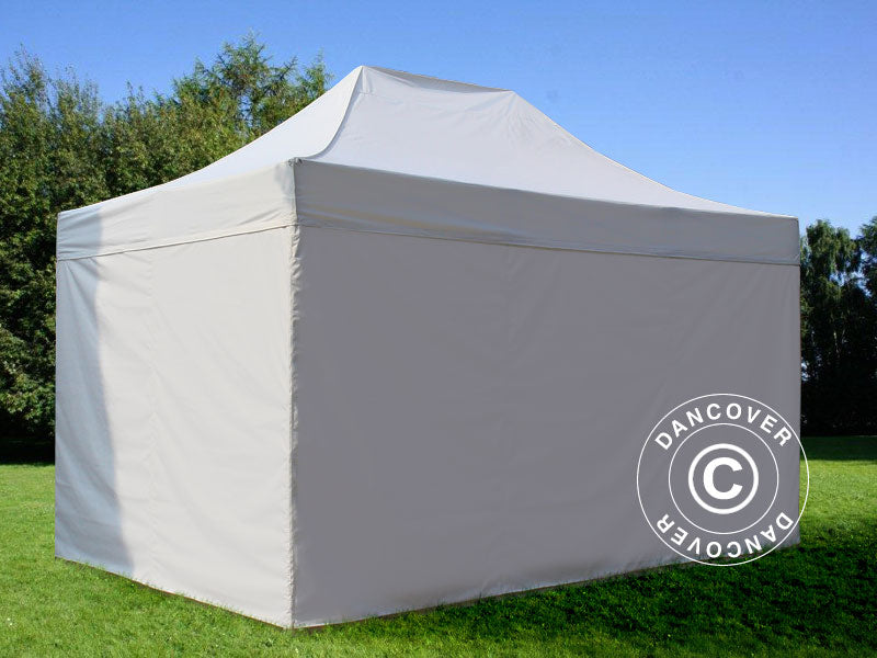 Pop up gazebo FleXtents PRO Steel 3x4.5 m, White, incl. 4 sidewalls