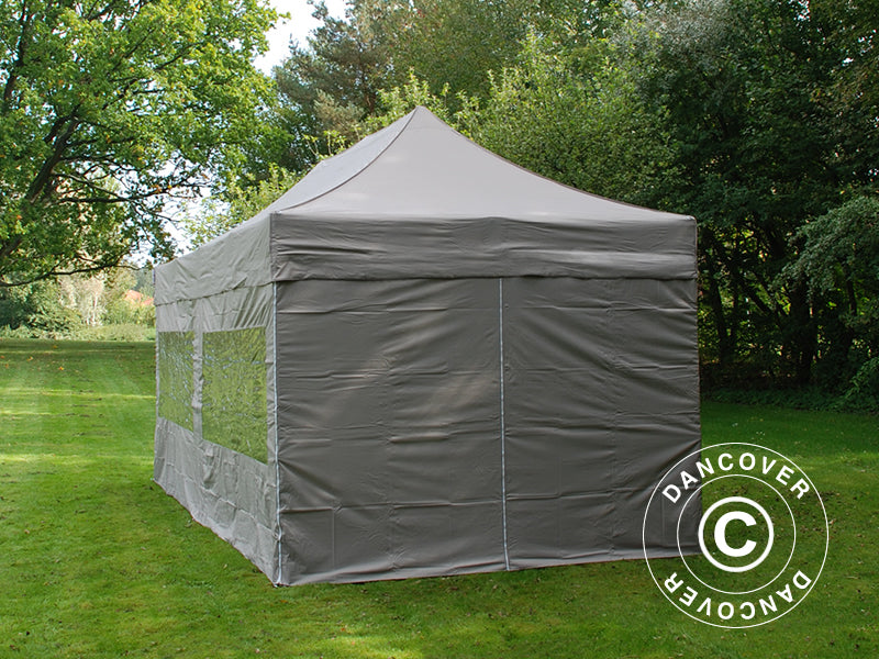 Pop up gazebo FleXtents PRO Steel 3x6 m Latte, incl. 6 sidewalls
