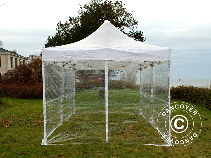Pop up gazebo FleXtents PRO Steel 3x6 m Clear, incl. 6 sidewalls