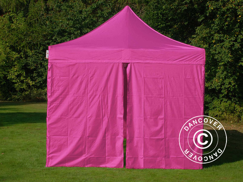 Pop up gazebo FleXtents PRO Steel Vintage Style 3x6 m Pink, incl. 6 sidewalls