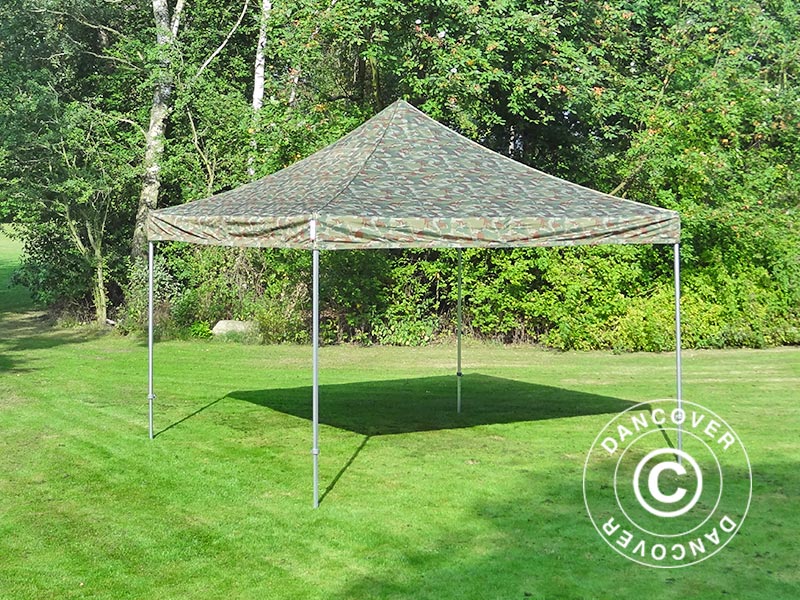 Pop up gazebo FleXtents PRO Steel 4x4 m Camouflage/Military ONLY 3 PCS. LEFT