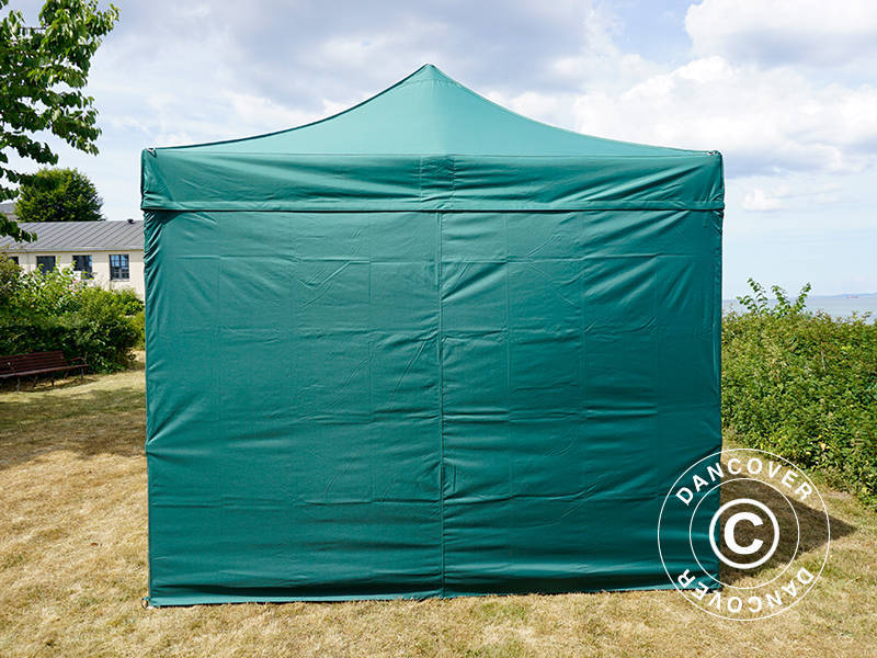 Pop up gazebo FleXtents PRO Steel 3x3 m Green, incl. 4 sidewalls