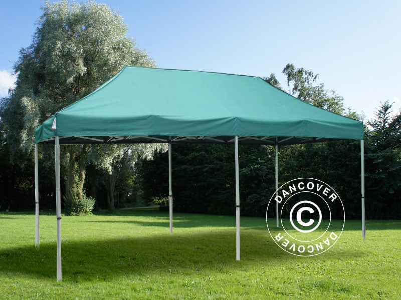 Pop up gazebo FleXtents PRO Steel 3x6 m Green, incl. 6 sidewalls
