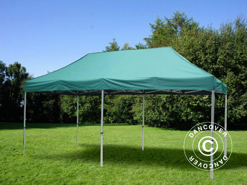 Pop up gazebo FleXtents PRO Steel 3x6 m Green, incl. 6 sidewalls