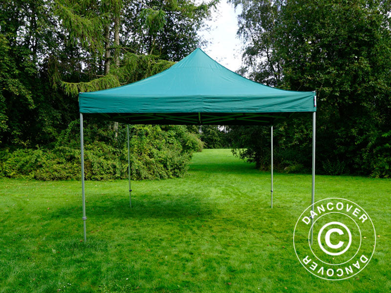 Pop up gazebo FleXtents PRO Steel 4x4 m Green, incl. 4 sidewalls