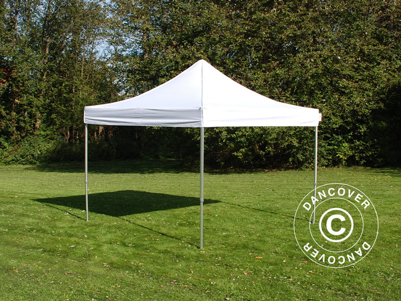 Pop up gazebo FleXtents PRO Steel 4x4 m White, incl. 4 sidewalls